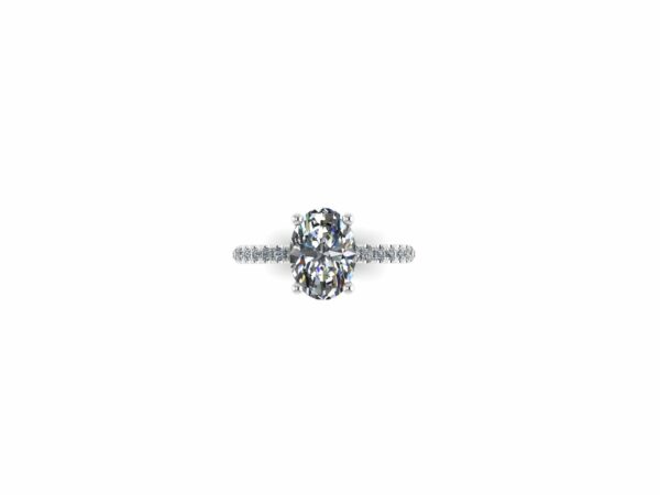 Custom 2. carat oval diamond engagement ring