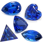 Chatham Fancy Cut Blue Sapphires