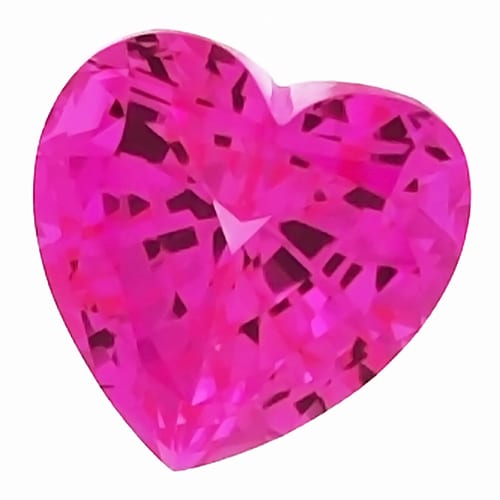 Pretty Pink Heart Cut Lab Created Sapphire Gemstones - Fabulous