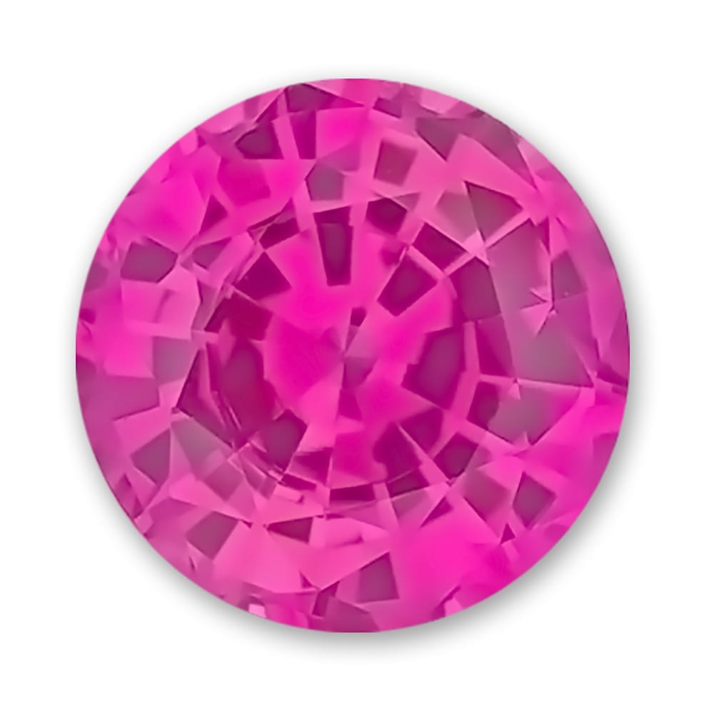 7.5 mm 2.2 cts Trilliant cut pink lab created Sapphire 